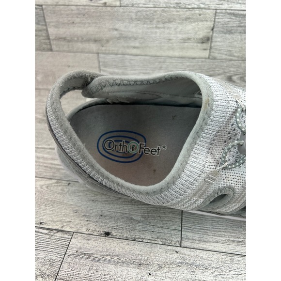 Orthofeet Women's Gray Mesh Comfort Adjustable Strap Slingback Sandal 9.5 - Picture 14 of 16